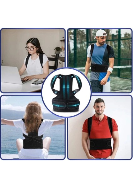 Balenli Siyah Ortopedik Korse