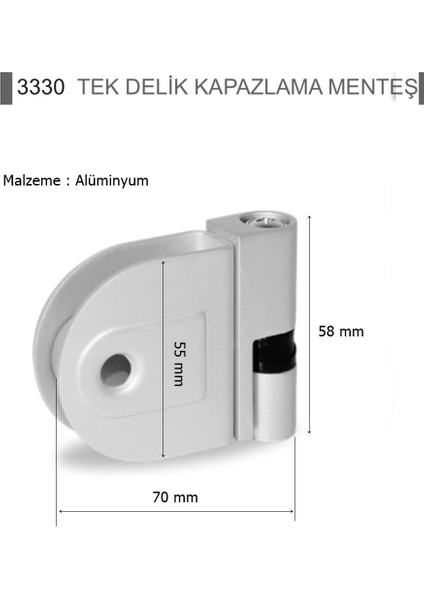 Tek Delik Kapazlama Menteşe 3330