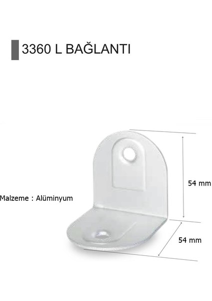 Alüminyum L Bağlantı 3360