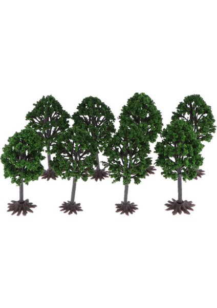8 / Lot Plastik Cedar Tree Demiryolu Sokağı Mimari Manzara Oo Ölçek 1:75 (Yurt Dışından)