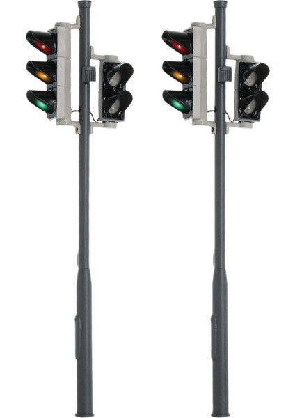 2x Model Demiryolu Tren Sinyalleri 5-Led'ler Için Demiryolu Düzeni O Ölçekli Ho Skalalı 1:43 (Yurt Dışından)