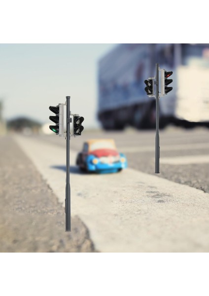 2x Model Demiryolu Tren Sinyalleri 5-Led'ler Için Demiryolu Düzeni O Ölçekli Ho Skalalı 1:43 (Yurt Dışından)