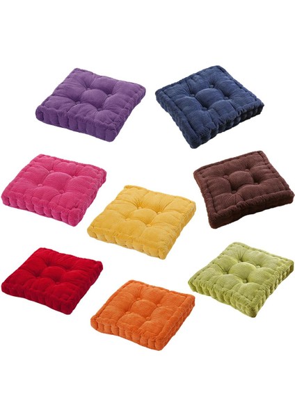 40 cm Tatami Yastık Sqaure Kalınlaşmak Yastık Kat Yoga Sandalye Koltuk Mat Mor (Yurt Dışından)