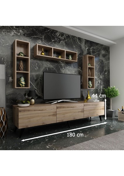 Ideal Tv Ünitesi + Duvar Rafı Q7007-3 Çırağan