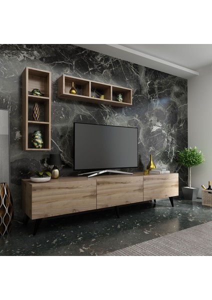 Ideal Tv Ünitesi + Duvar Rafı Q7004-3 Çırağan