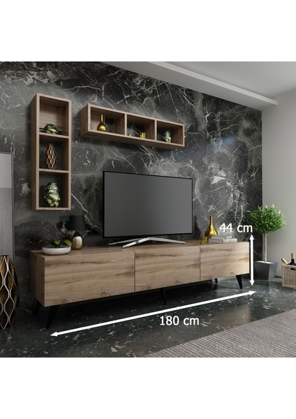 Ideal Tv Ünitesi + Duvar Rafı Q7004-3 Çırağan