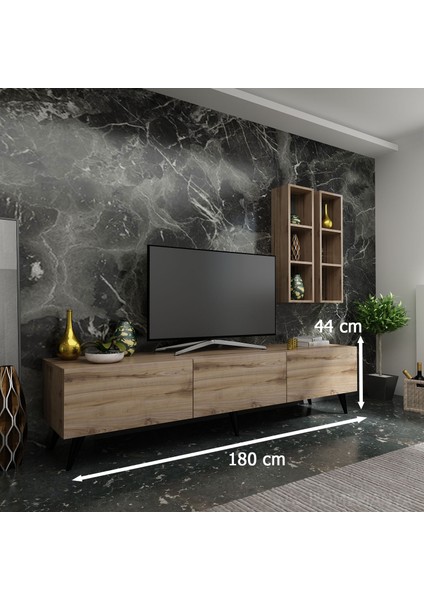 Ideal Tv Ünitesi + Duvar Rafı Q7003-3 Çırağan