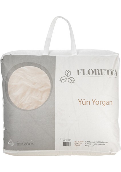 Tek Kişilik Yün Yorgan 155X215