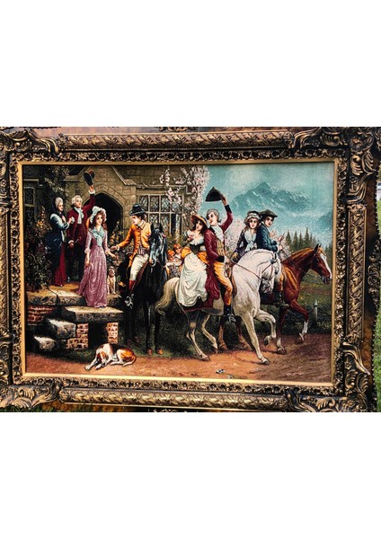 Veda Temalı Halı Tablo 123X93CM - Iran Tebriz Halı Kilim Tablo 002 fırsatları