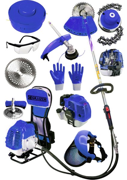 Alman Turbo M6001 Sırt Tipi Benzinli Motorlu Ot Çalı Tırpanı Çim Biçme Makinesi + Canavar Baslik fiyatları