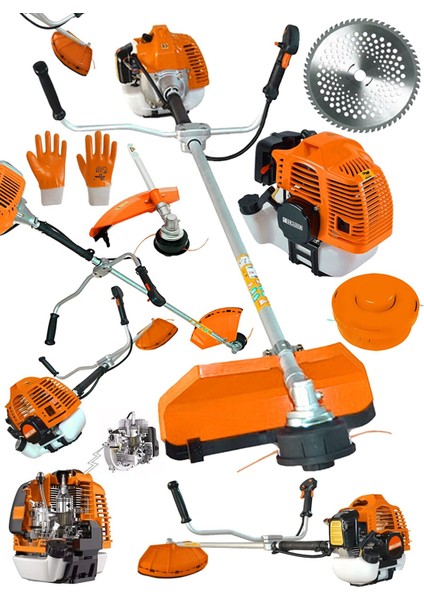 Alman Trex 6002 Yan Tipi Benzinli Motorlu Ot Çalı Tırpanı Çim Biçme Makinesi Tırpan GRZ-TREX-6002-YANTIRPAN-TEK-TTURUNCU fiyatları