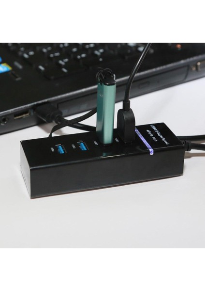 4 Port USB 3.0 Çoğaltıcı Çoklayıcı Hub Switch Çoklu Cihaz 4360