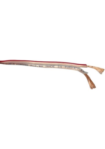 2x2.50 mm Hoparlör Kablosu 10 mt Şeffaf