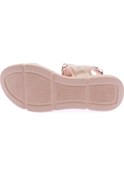 4940-22Y Kadın Kalın Taban Silver Taslı Cırtlı Sandalet indirimleri