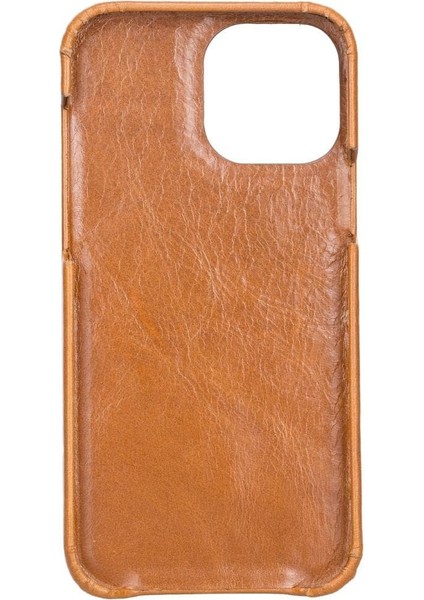 Apple iPhone 13 Pro Max Uyumlu Deri Arka Kapak F360 RST2EF Taba
