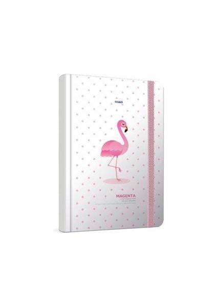 Magenta Dikişli Sert Kapak Düz Defter 120 Yaprak 4186