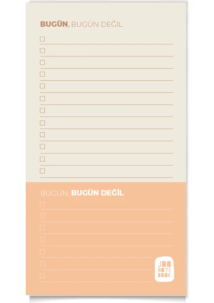 Joo Stationery Joo Bugün / Bugün Değil Notluk (10X18CM)