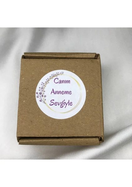 Canım Anneme Sevgiyle Etiket Mat 4 cm 33 Adet