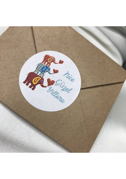 Filli Nice Güzel Yıllara Etiketi 4 cm - 33 Adet