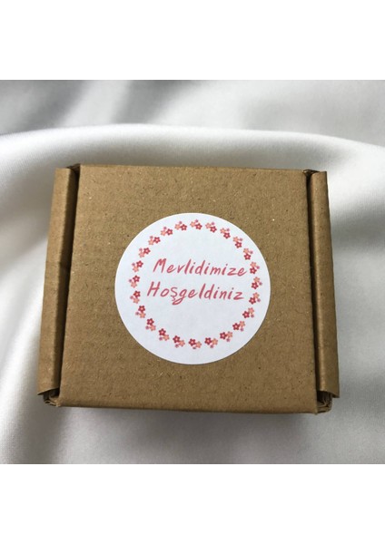Mevlidimize Hoşgeldiniz Yuvarlak Mat Etiket 4 cm - 33 Adet