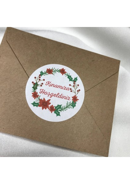 Kınamıza Hoşgeldiniz Etiketi Mat Etiket 4 cm- 33 Adet