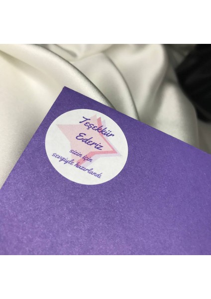 Sizin İçin Sevgiyle Hazırlandı Teşekkür Ederiz 4 cm- 33 Adet