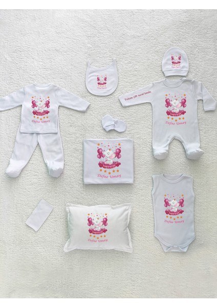K03 Isimli, Kız Bebek 10LU Beyaz Hastane Çıkışı