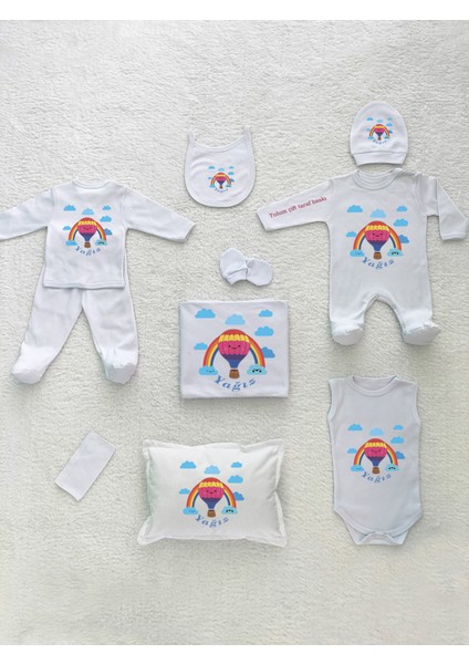 E01 Isimli, Erkek Bebek 10LU Beyaz Hastane Çıkışı