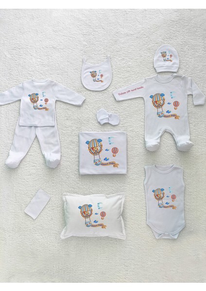 E03 Isimli, Erkek Bebek 10LU Beyaz Hastane Çıkışı