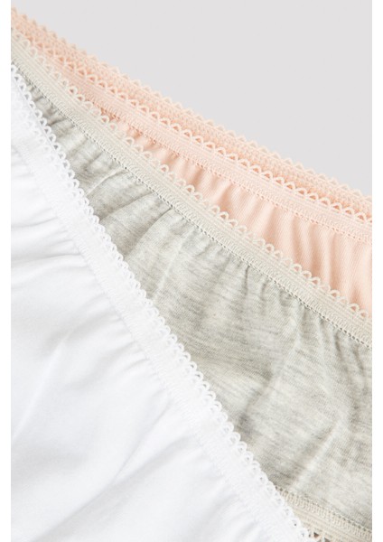 Kız Çocuk Soft Basic 3lü Slip Külot