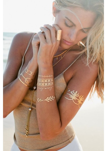 Metallic Tattoo - Metalik Geçici Dövme Şablonu fiyatları