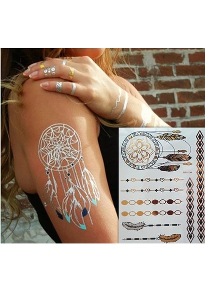 Metallic Tattoo - Metalik Geçici Dövme Şablonu modelleri