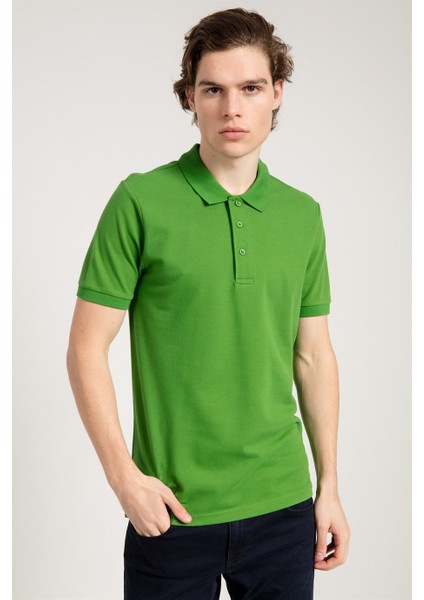 Yeşil Erkek Polo Yaka T-shirt