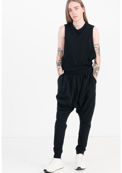 Büyük Beden Siyah Erkek Şalvar Eşofman modelleri