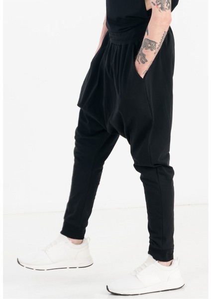 Siyah Slim Fit Yanları Cepli Erkek Şalvar Eşofman fiyatları