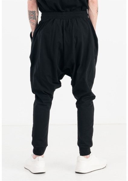 Siyah Slim Fit Yanları Cepli Erkek Şalvar Eşofman modelleri