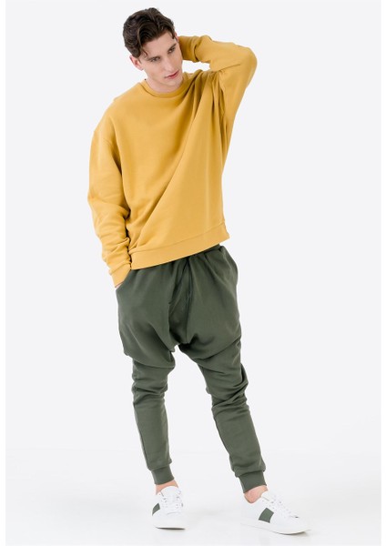 Oversized Haki Erkek Eşofman Altı