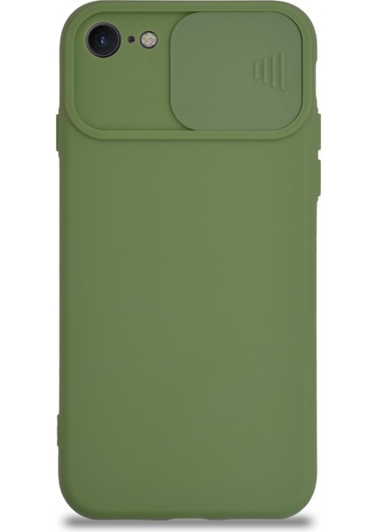 Apple Iphonese 3 2022 Kapak Kamera Korumalı Sürgülü Renkli Silikon Kılıf - Açık Yeşil fiyatları