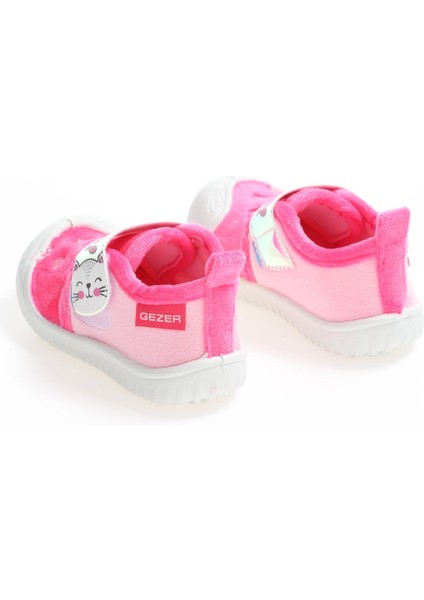 Gri Pembe Kaydırmaz Taban Kız Çocuk Kreş Panduf Ayakkabı 03213 modelleri