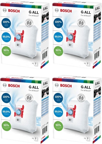 Bosch Uyumlu Ultra 11 Silence Süpürge Type G All Toz Torbası 16 Adet Kutulu