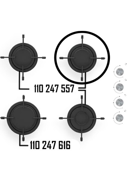 Arçelik 7763580110 Ocdk 725 Ewb Ankastre Ocak Demiri