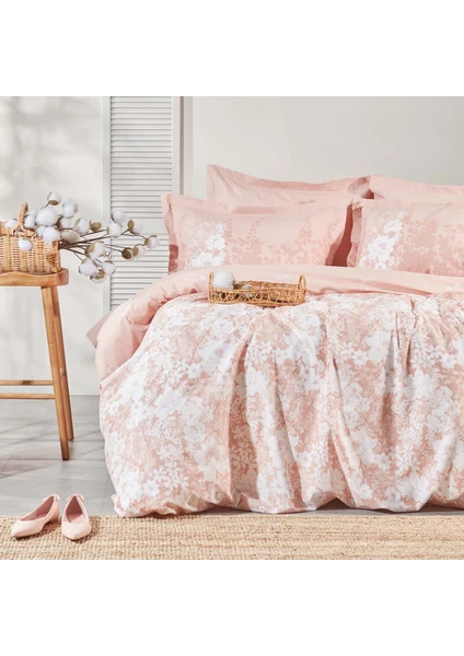 Bedding  Andressa Ranforce Çift Kişilik Nevresim Takımı - Blush