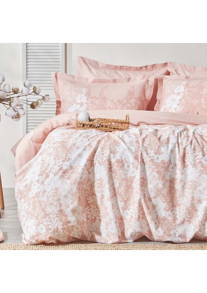 Bedding  Andressa Ranforce Çift Kişilik Nevresim Takımı - Blush