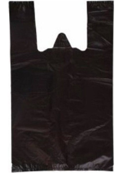 Siyah Kalın Atlet Poşet 2'li Hışır Market Poşet Mini Boy Poşet 2 kg