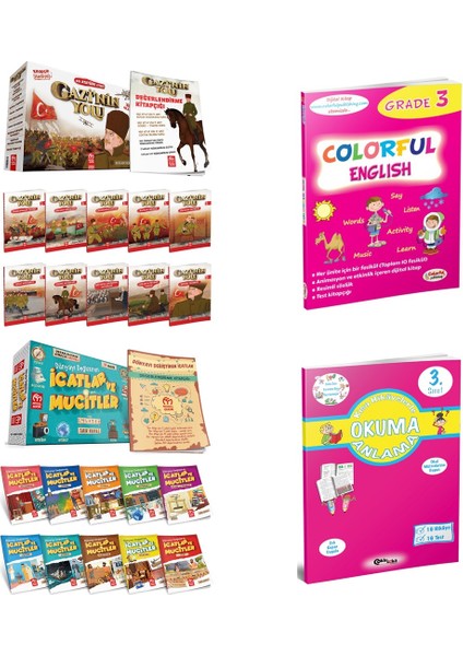 3. Sınıf Gazinin Yolu + Icatlar ve Mucitler +Çoklu Zeka Colorful English+Okuma Anlama