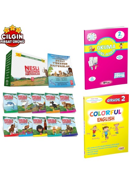 2. Sınıf Nesli Tükenen Hayvanlar + Çoklu Zeka Yayınları Okuma Anlama+Colorful English