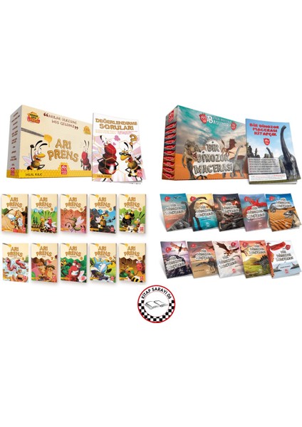 2.ve 3. Sınıflar Için Arı Prens + Bir Dinozor Macerasi 10 Kitap ( KİTAPSARAYI06 )