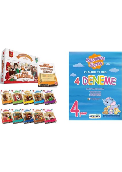 4. Sınıf Bizim Tarihimiz 10'lu Hikaye Seti + Okyanus Yayınları 4'lü Deneme