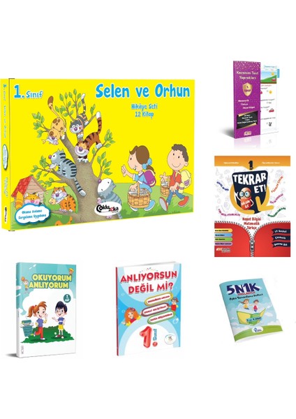 1. Sınıf Çoklu Zeka Yayinlari Selen ve Orhun 12 Kitap + Çoklu Süper Set