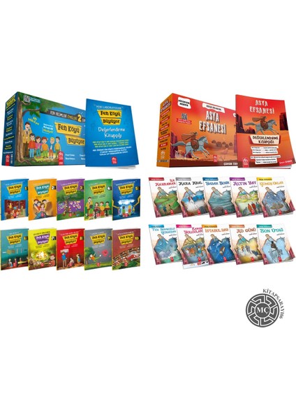 3.ve 4. Sınıf Yeni Hikaye Fen Köyü Büyüyor 2 (10 Kitap) + Asya Efsanesi (10 Kitap)